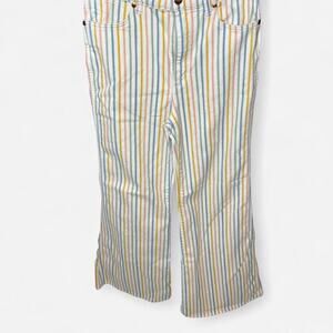 Wrangler Women’s Straight Leg Jeans — White with Multicolor Stripes